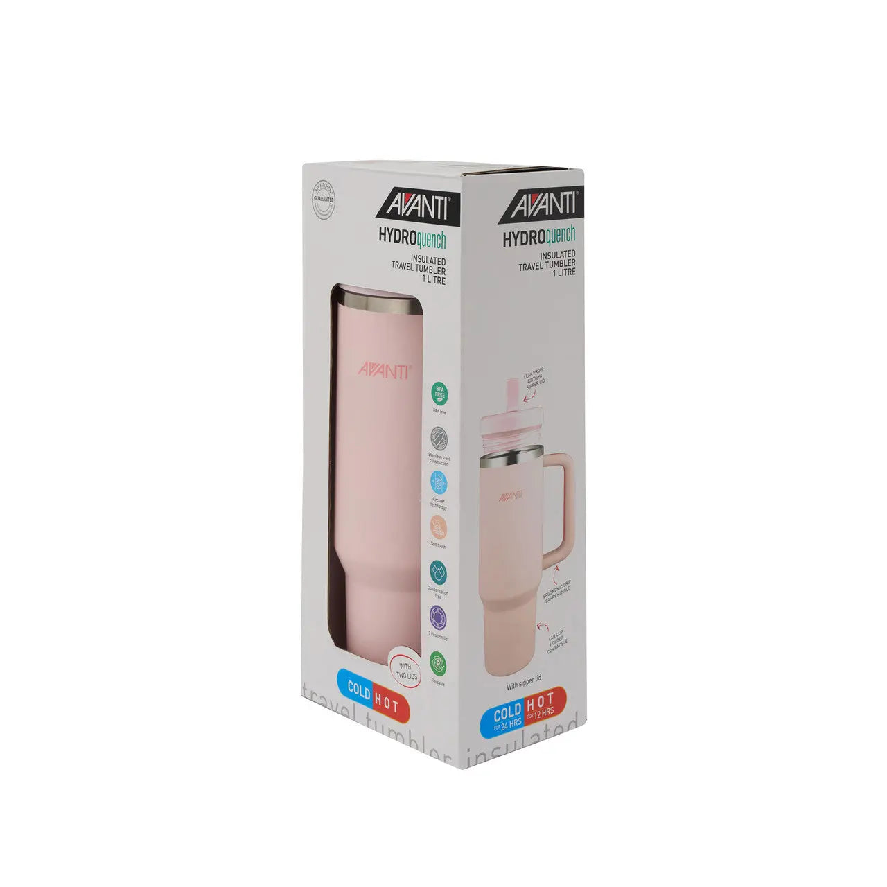 Avanti Hydroquench 2 Lids 1L Blush AVANTI
