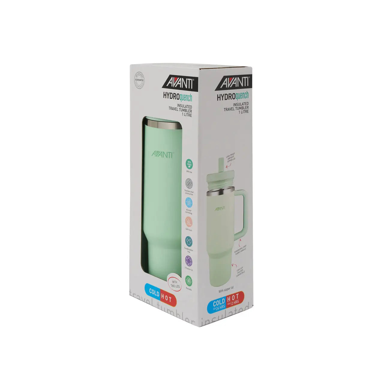Avanti Hydroquench 2 Lids 1L Soft Mint AVANTI