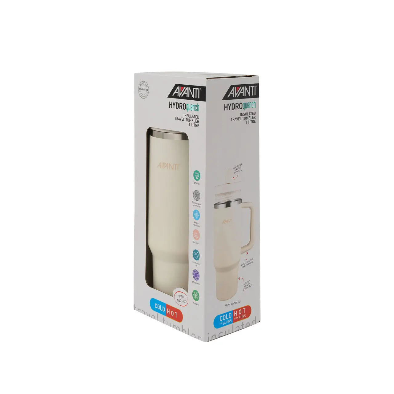 Avanti Hydroquench 2 Lids 1L Sand Dune AVANTI