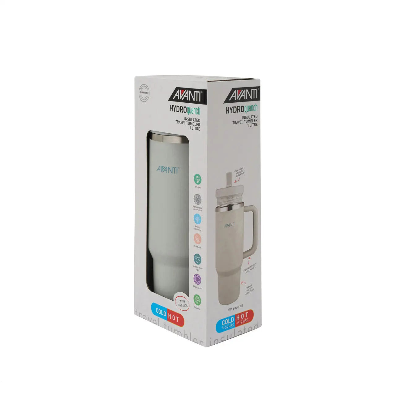 Avanti Hydroquench 2 Lids 1L Grey Mist AVANTI