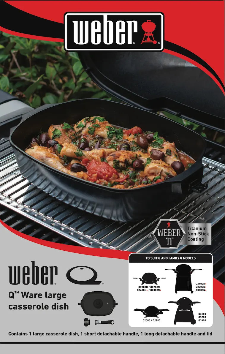 Weber Q Ware Casserole Dish Large Weber