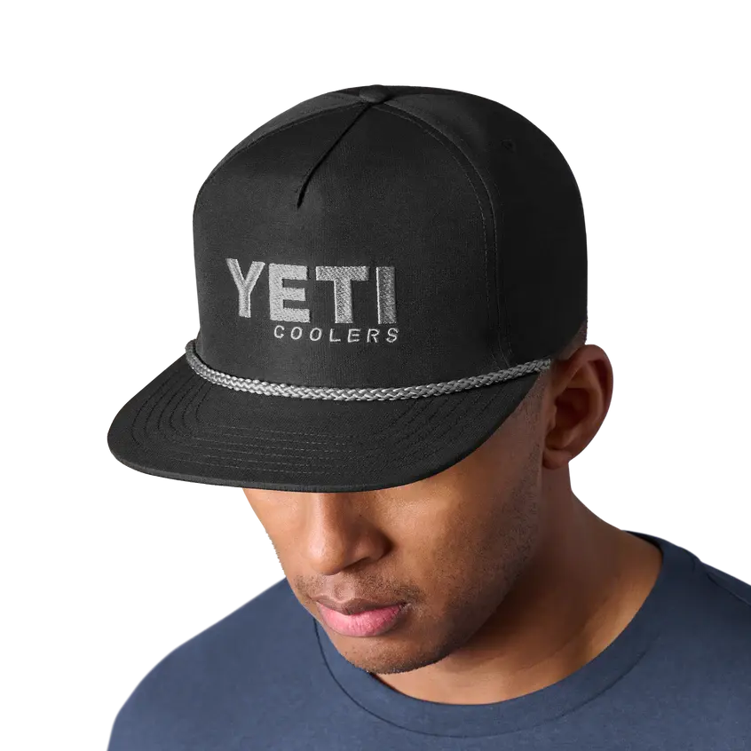 Yeti Coolers Flat Brim Rope Hat Blk Horizon Leisure
