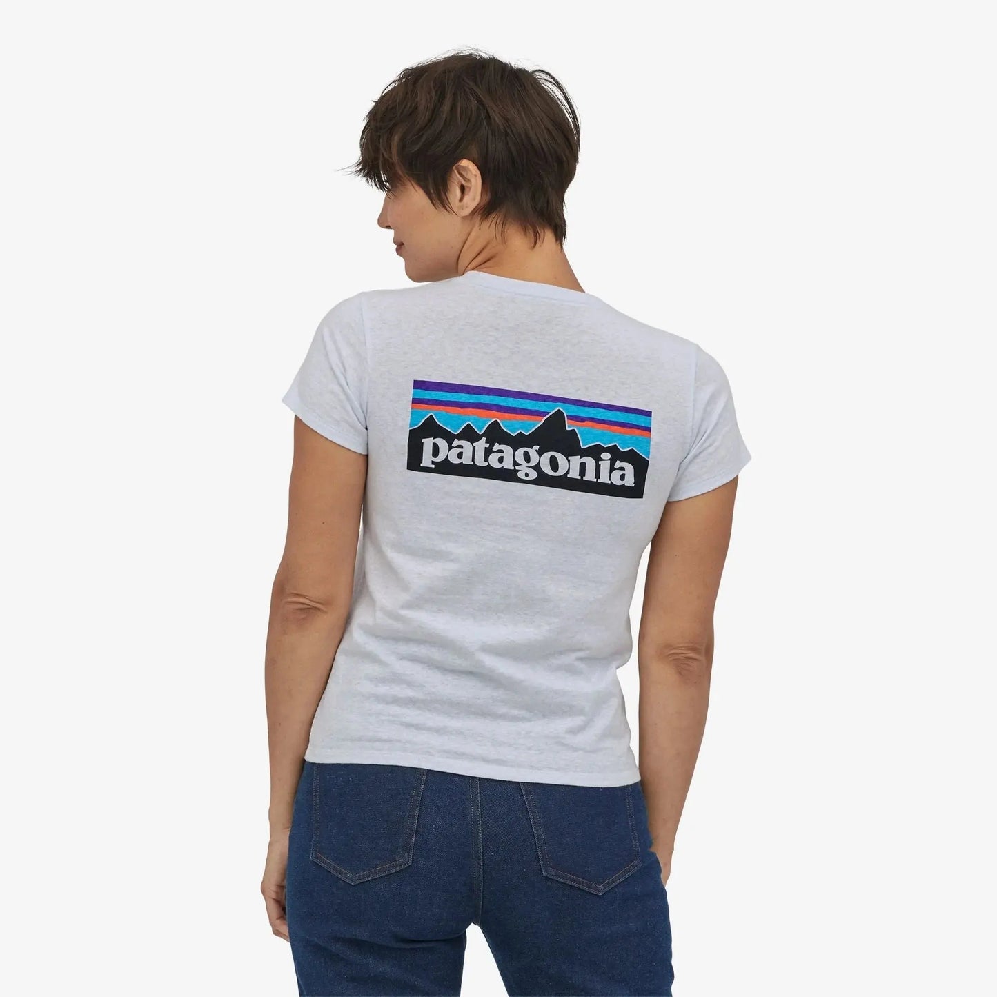 Patagonia Womens P-6 Logo Responsibili - Tee - White Patagonia