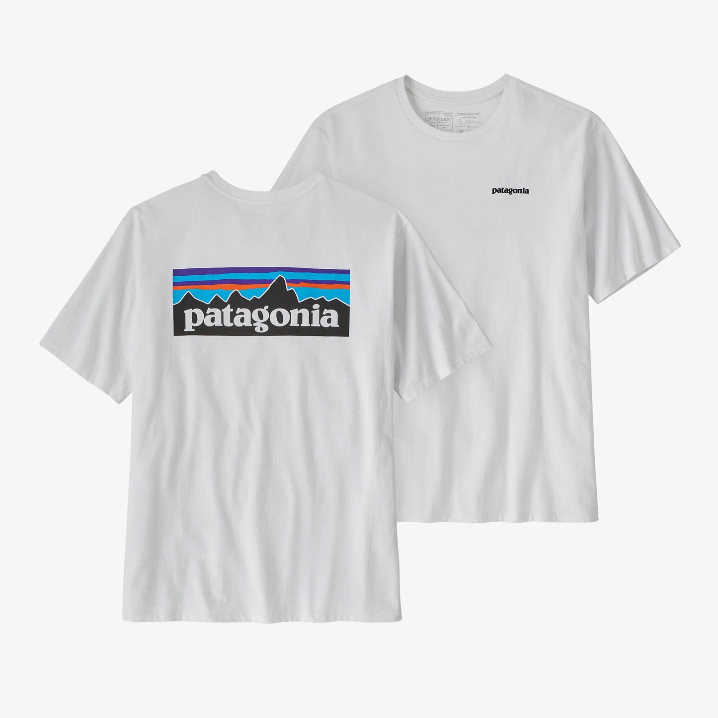 Patagonia Mens P-6 Logo Responsibili-tee White