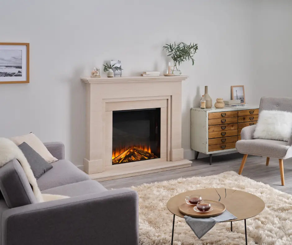 British Fires New Forest 650SQ with Deluxe Real Logs British Fires