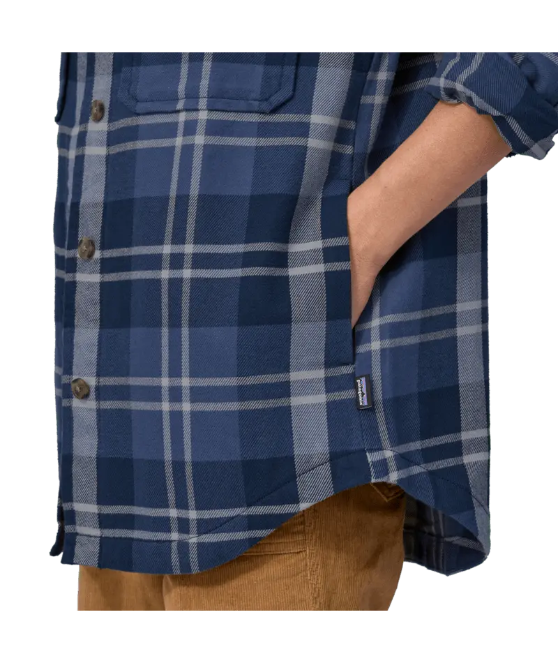 Patagonia Womens Heavyweight Fjord Flannel Overshirt Bristlecone New Navy Patagonia