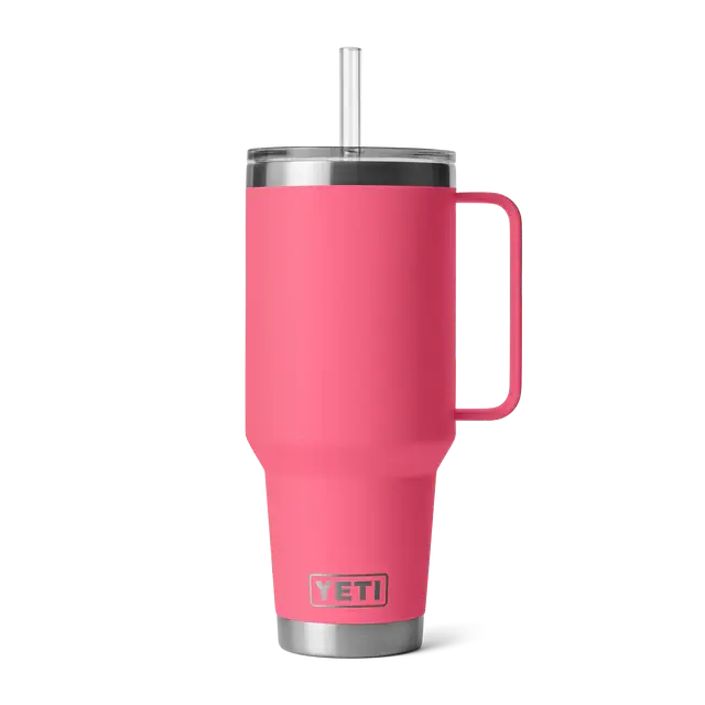 Yeti Rambler 42 oz Straw Mug Tropical Pink Yeti