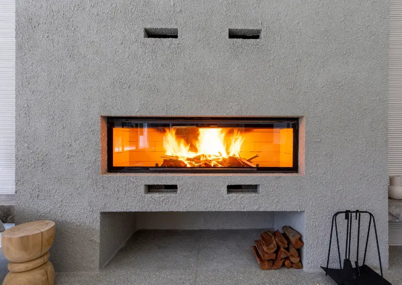 Axis H1600 XXL Panoramic Single Sided Steel Firebox - Lift and Swing Door Axis