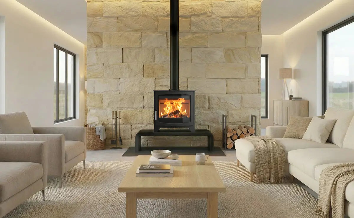Hunter Stoves Parkray Aspect 14 Eco - Standard Legs & Black Handle Hunter Stoves