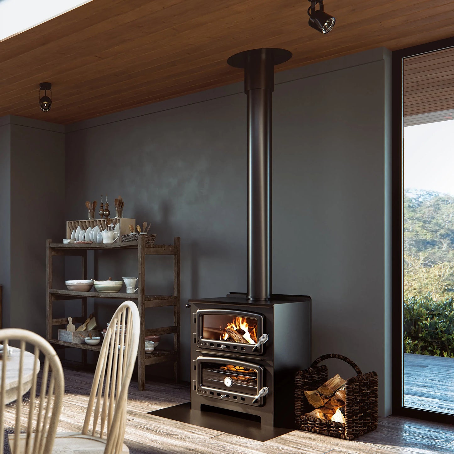 Nectre Big Bakers Oven Wood Heater Drilled & Capped Nectre