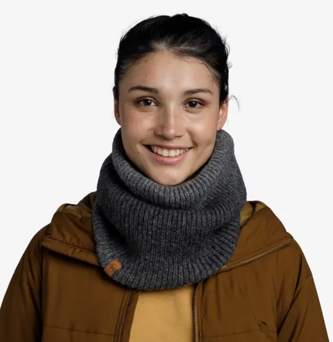 BUFF Knitted & Fleece Neck Warmer - Marin Graphite