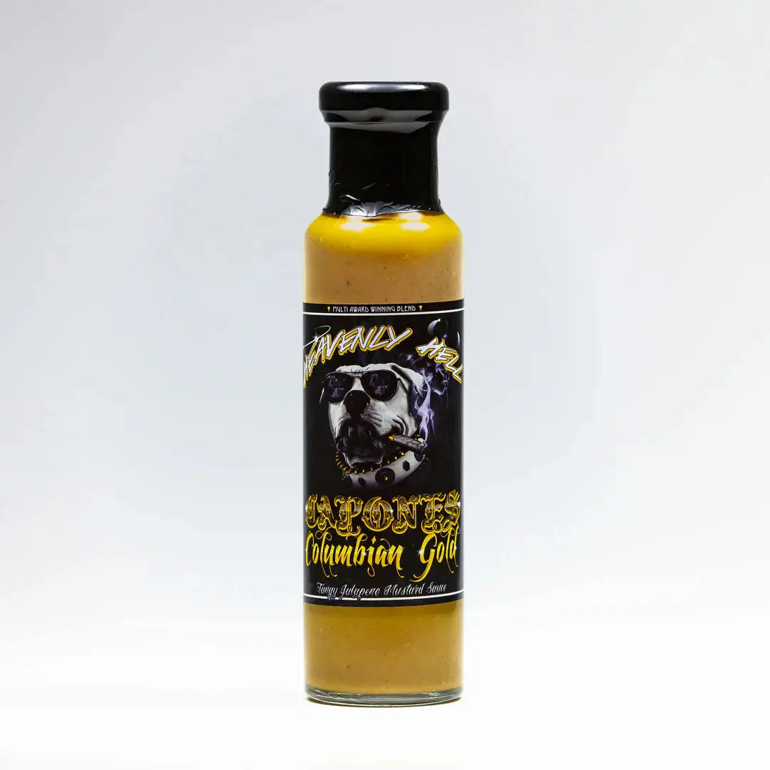 Heavenly Hell Capones Columbian Gold Mustard Sauce Heavenly Hell