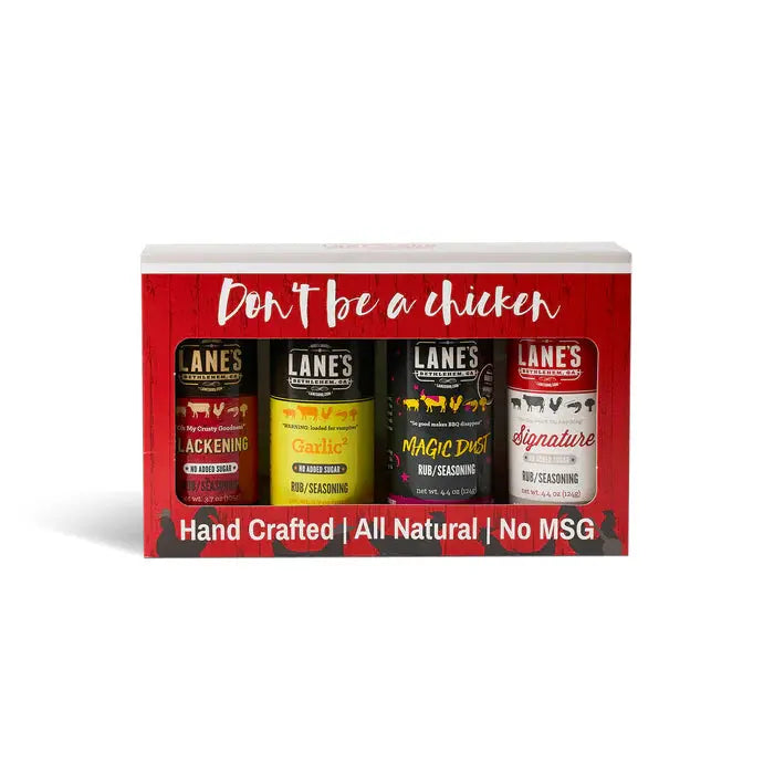 Lanes BBQ Dont Be A Chicken 4 Rub Gift Pack lanes