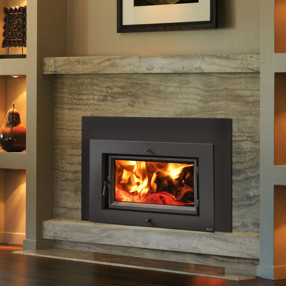 Lopi Flush Wood Medium NexGen Firebox (Fans Included) With Universal Black Face Lopi