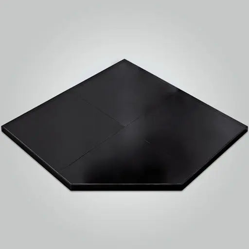 Forge Matte Black Tile Corner Wall Hearth 1425 x 1425 x 30mm Forge