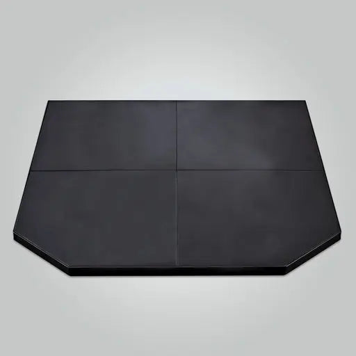 Forge Matte Black Tile Straight Wall Hearth 1050 x 1050 x 30mm Horizon Leisure