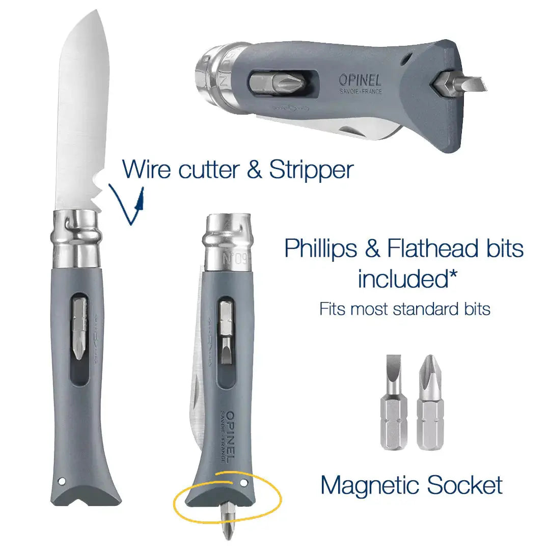 Opinel DIY No9 S/S Grey 8cm Opinel