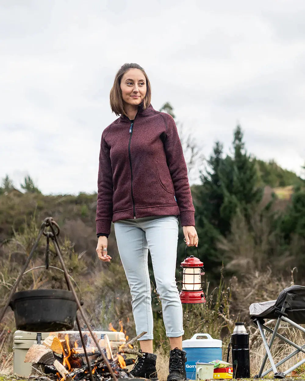 Imai Recycled Knit Womens Jacket Rainbird
