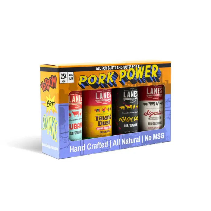 Lanes BBQ Pork Power 4 Rub Gift Set lanes