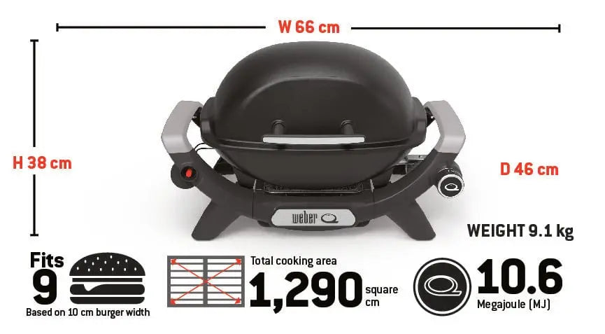 Weber Baby Q (Q1000N) Flame Red LPG Weber