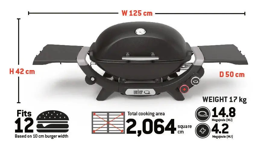 Weber Q+ Premium (Q2800N+) Midnight Black LPG Weber