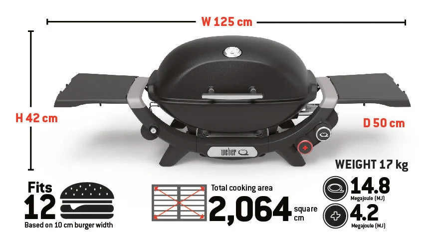 Weber Q+ Premium (Q2800N+) Smoke Grey LPG