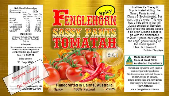 Fenglehorn Sassy Pants Tomatah 250ml Fenglehorn