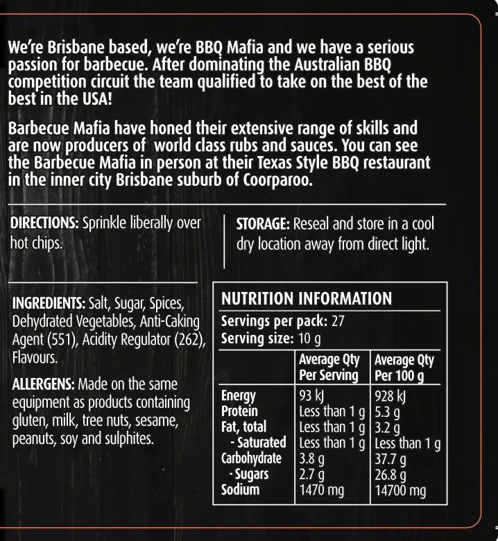 BBQ Mafia 'The Oath' Chip Seasoning 270g