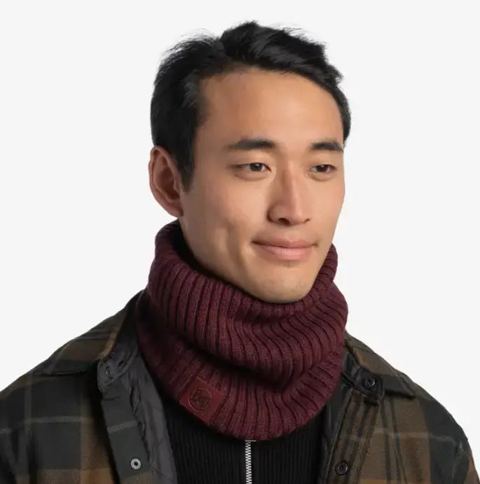 BUFF Merino Knitted Neck Warmer - Norval Maroon Horizon Leisure