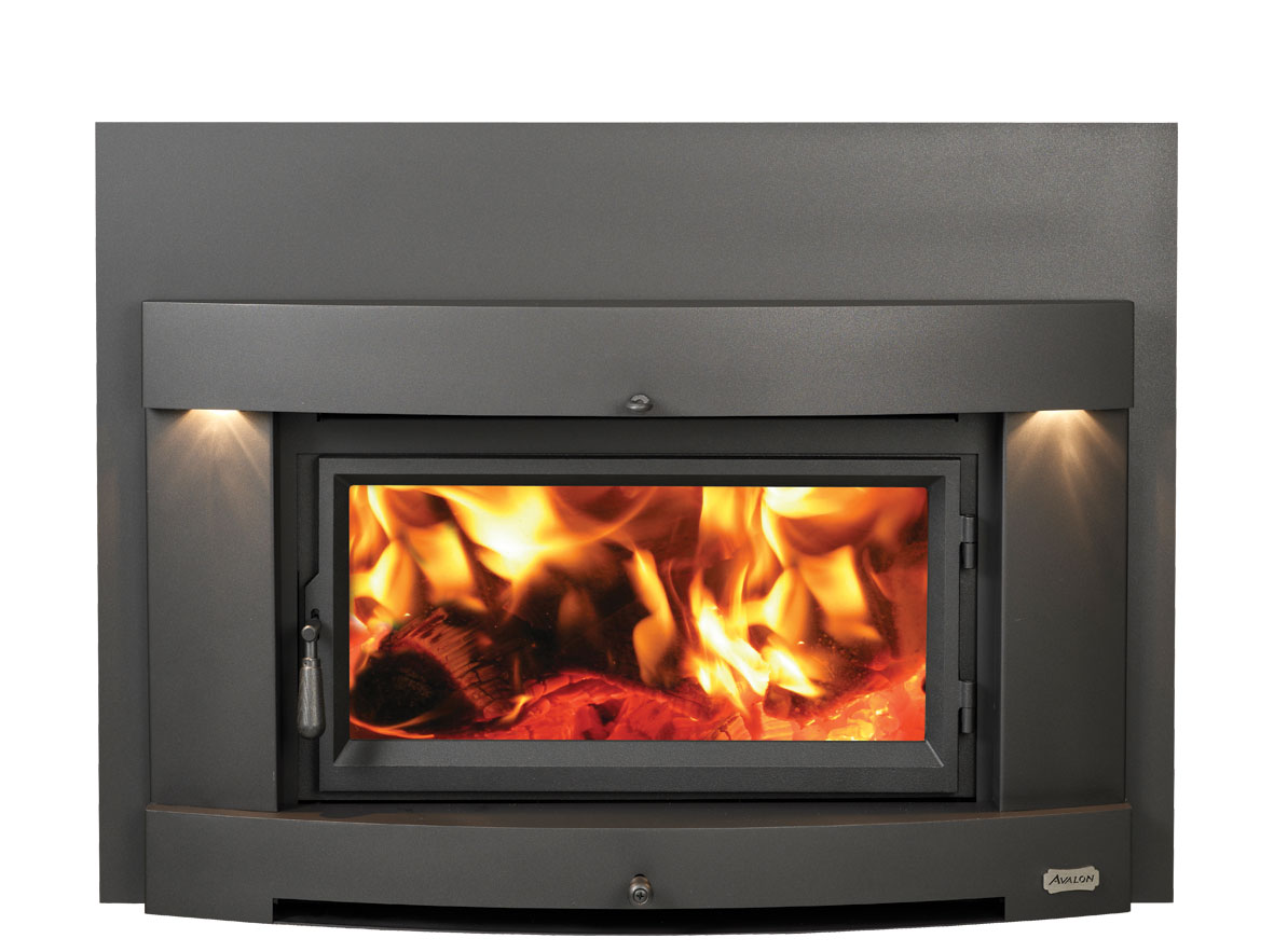 Lopi Flush Wood Medium NexGen Firebox (Fans Included) With Cyprus Black Face