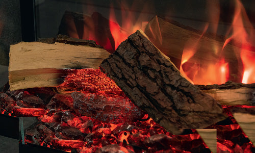 Regency Onyx Multi Sided Electric Fireplace 190RW Split Oak Logs (Included) - Floor Stock Clearance