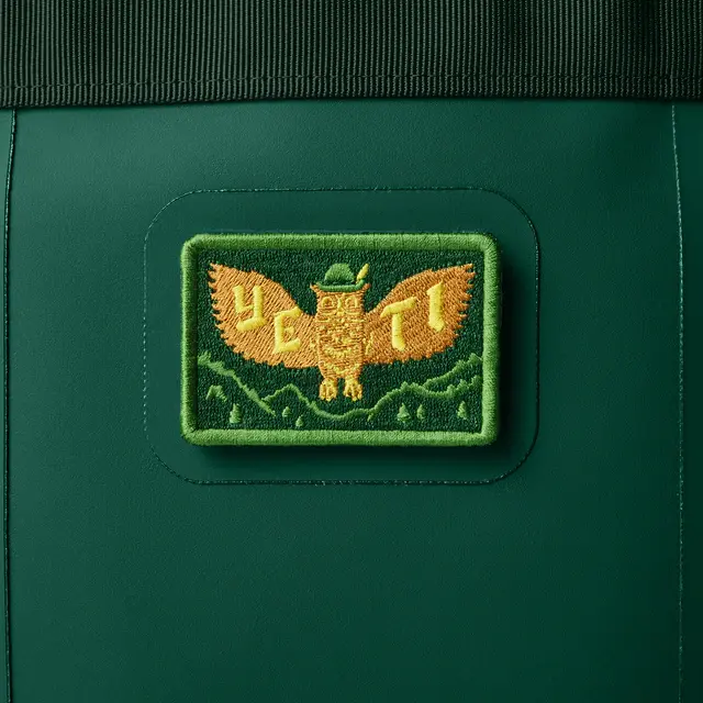 Forest Owl Patch Green Yeti