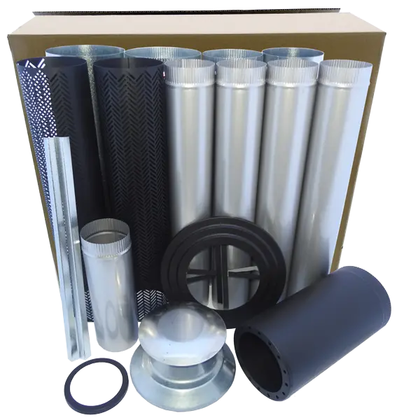 Herringbone Decro Flue Kit 6" w/Spun Cowl Horizon Leisure