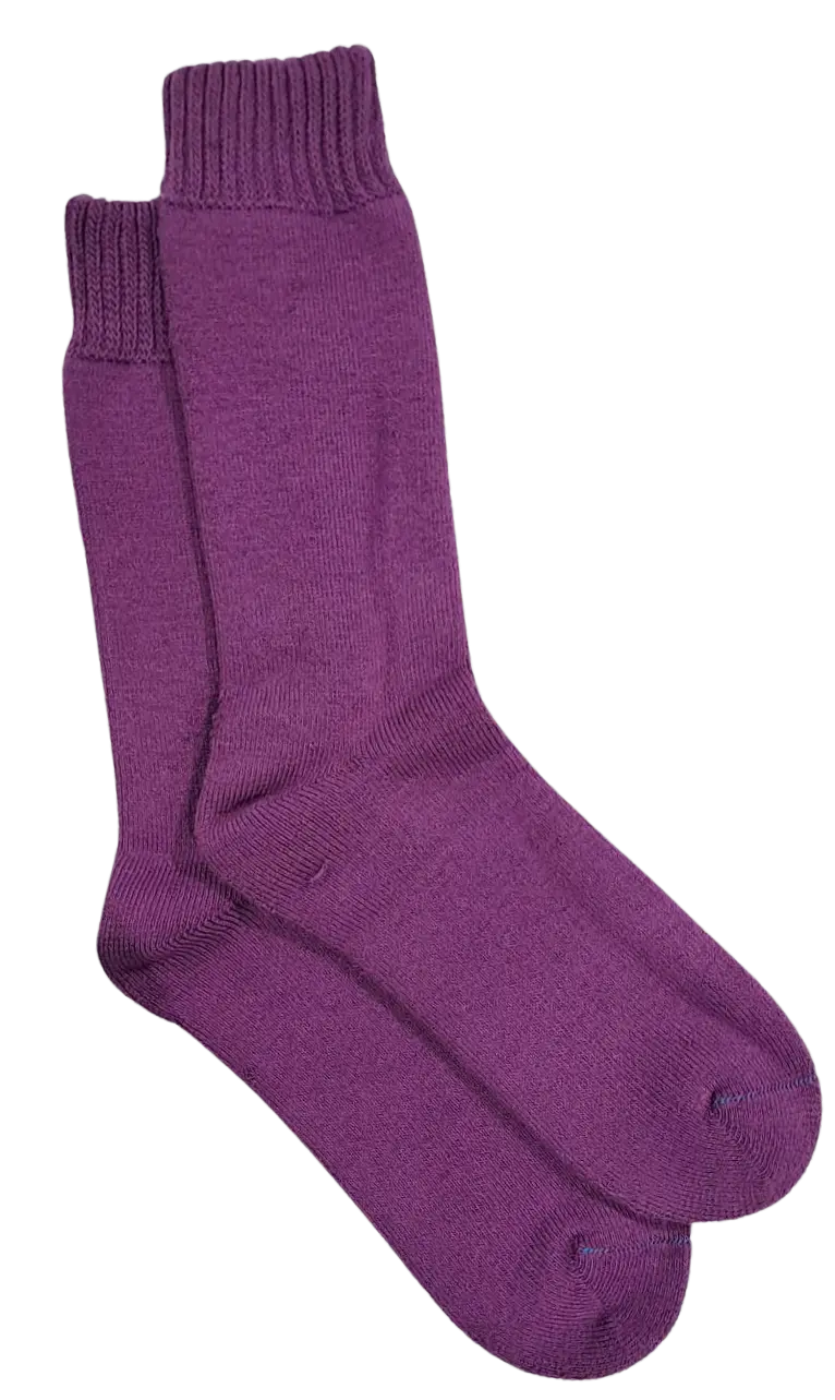 Bamboo Extra Thick Sock M4-6 W6-8 Purple Bamboo Textiles
