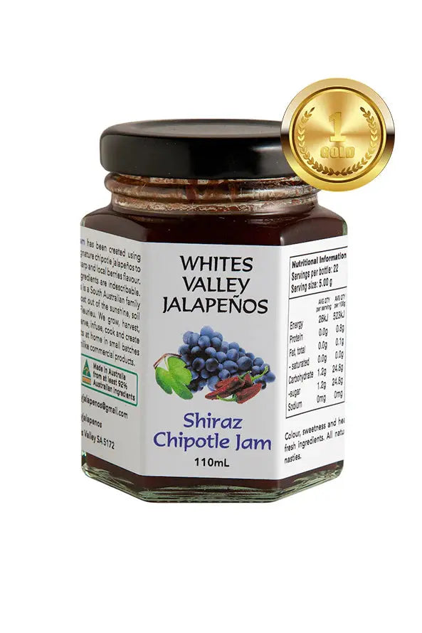 Whites Valley Jalapenos Shiraz Chiptole Jam 110g Whites Valley