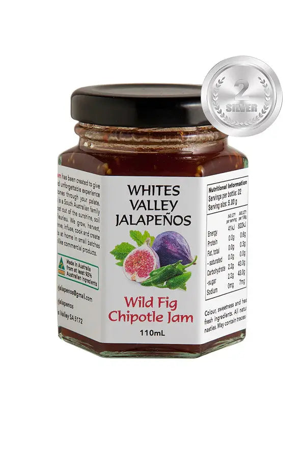 Whites Valley Jalapenos Wild Fig Chipotle Jam 110g Whites Valley