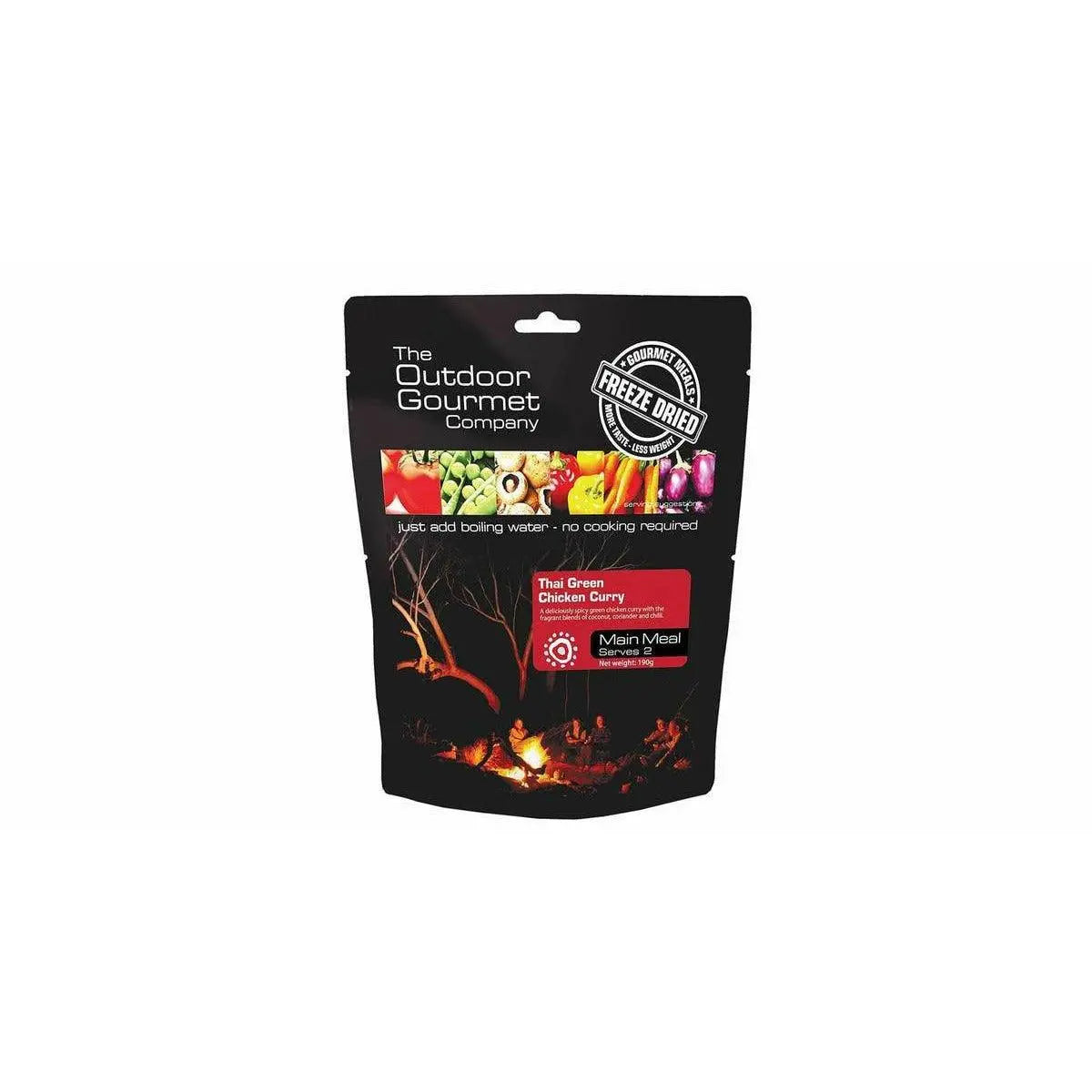 OUTDOOR GOURMET THAI GREEN CHICKEN CURRY SERVES 2 - Horizon Leisure