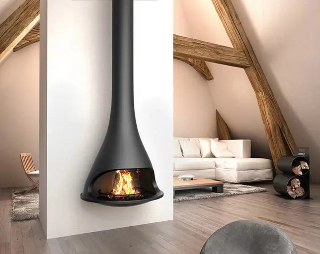 JC Bordelet TATIANA 997 Central Rotating Hanging Fireplace Bordelet