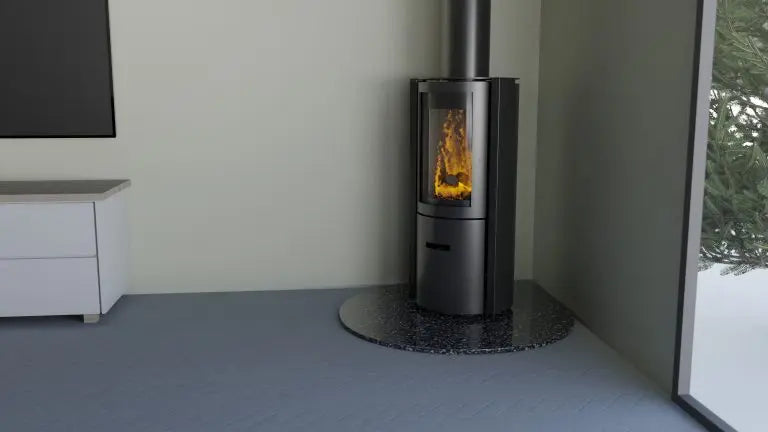 Haus O Fire Hearth Tear Drop Urban Black