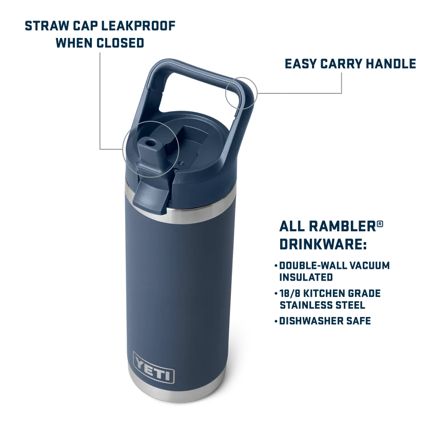 Yeti Rambler 18 oz C Straw Bottle Pampa Green