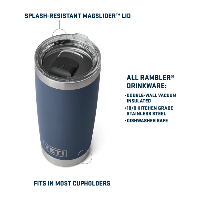 Yeti Rambler 20 oz Tumbler Cape Taupe