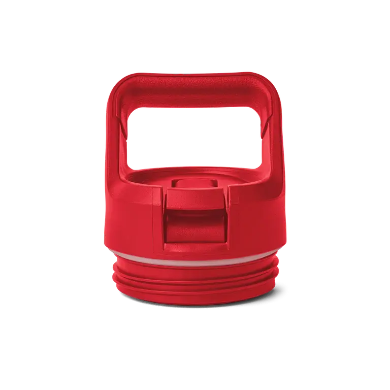 Yeti Rambler Bottle Straw Cap Rescue Red Yeti