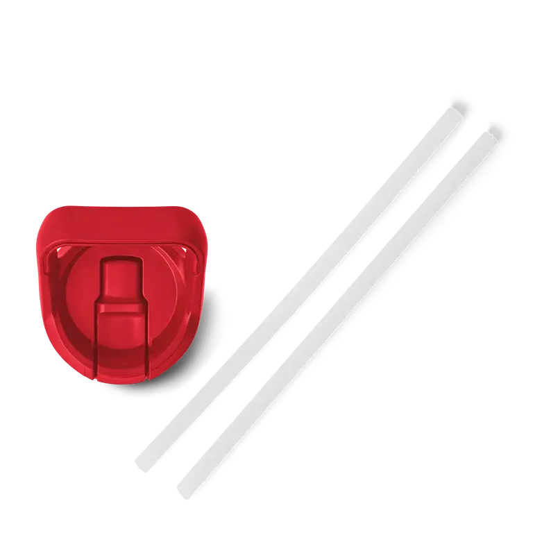 Yeti Rambler Bottle Straw Cap Rescue Red Yeti