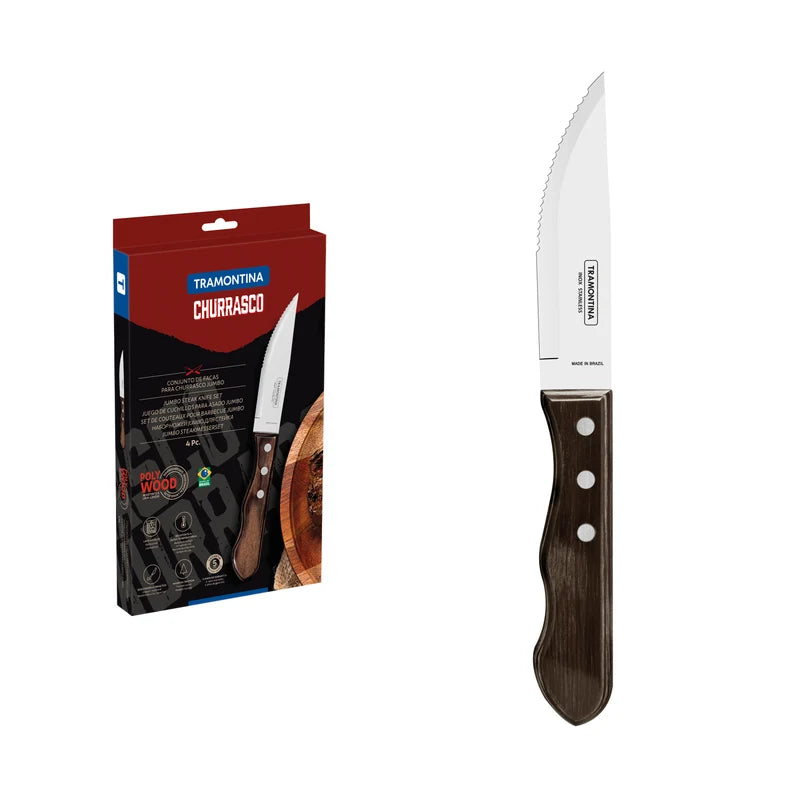 Tramontina Churrasco 4 Piece Polywood Jumbo Steak