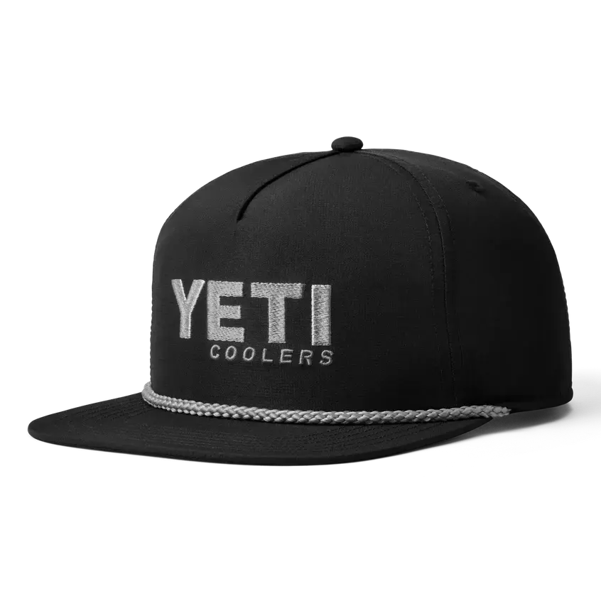 Yeti Coolers Flat Brim Rope Hat Blk Horizon Leisure