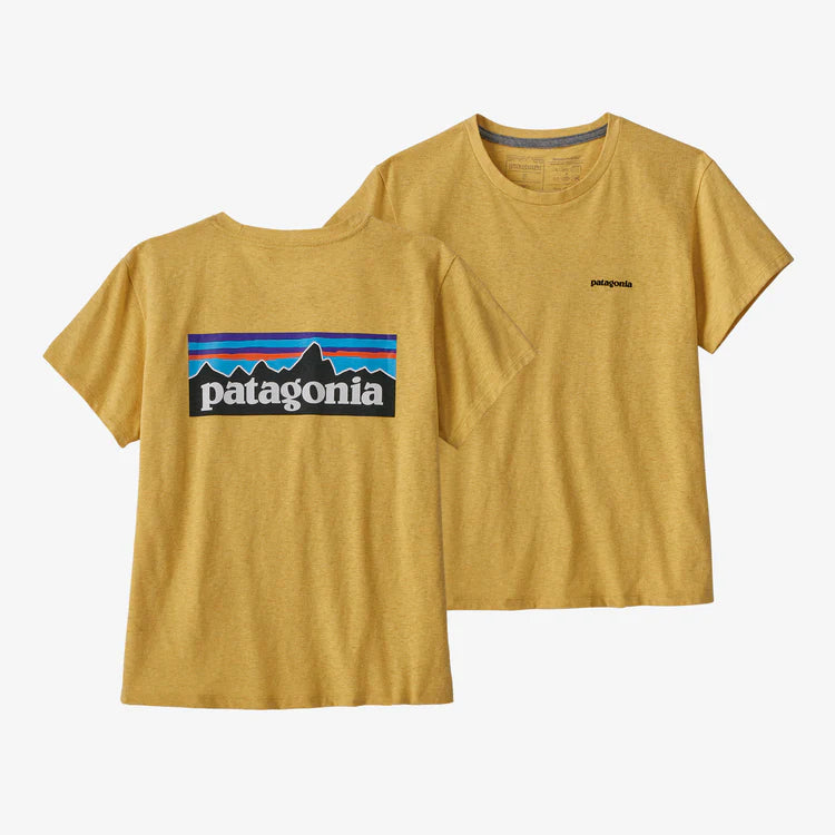 Patagonia Womens P-6 Logo Responsibili-Tee Surfboard Yellow