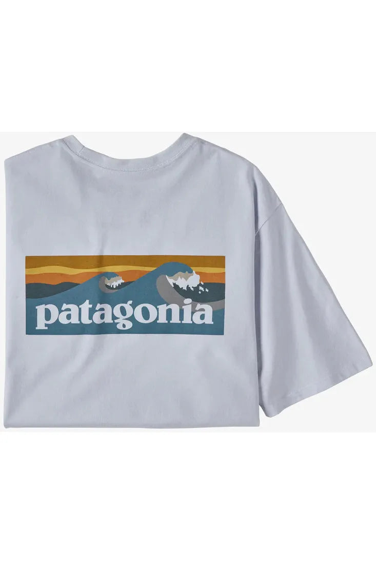 Patagonia Mens Boardshort Logo Pocket Responsibili-Tee White