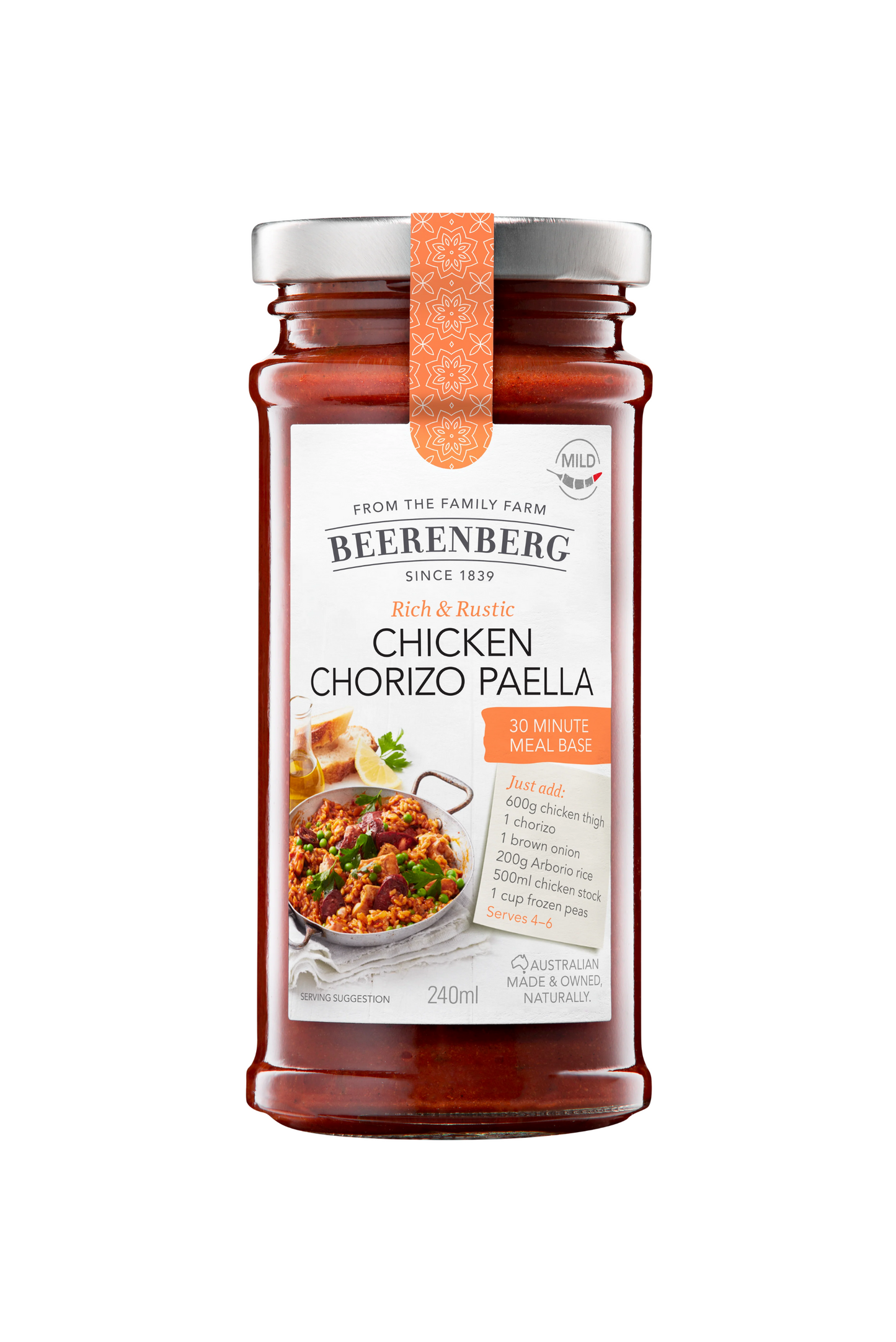 Beerenberg Chicken and Chorizo Paella Meal Base 240ml