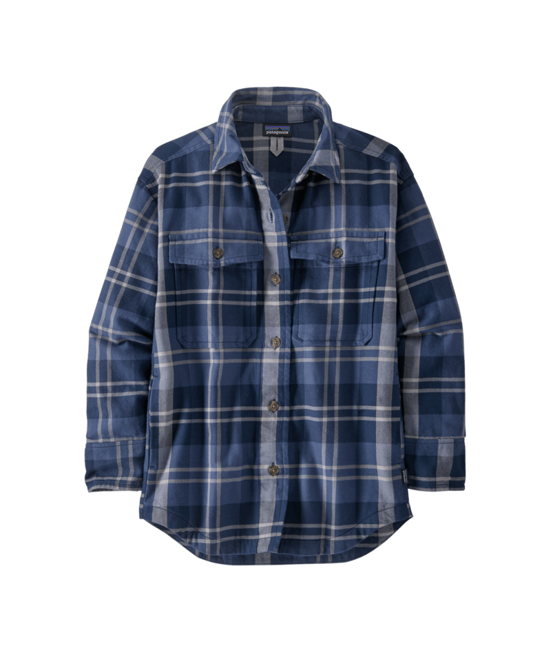 Patagonia Womens Heavyweight Fjord Flannel Overshirt Bristlecone New Navy