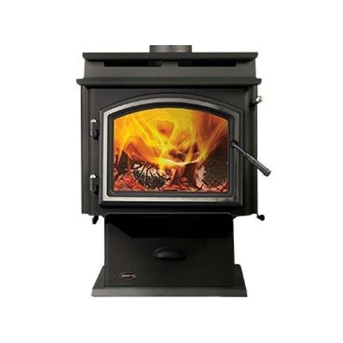 Quadra-Fire 5700 Step Top Nickel Trim Door and Pedestal Base